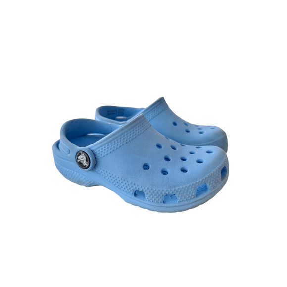 CROCS Other - Crocs Classic Clogs Slip-On Light Blue Rubber Shoes Size 9 (Toddler)